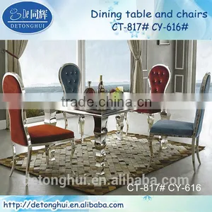 Modern Tempered Dining Room Glass Table CT-817# thumbnail-1