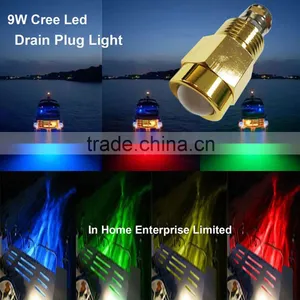 9W Copper Led Drain Plug Light IP68 Submersible Lights for Boat Lighting thumbnail-1