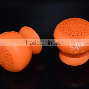 Silicon Mini Handfree Stereo Bluetooth Wireless Sucker Speaker for Mobile Phone thumbnail-3
