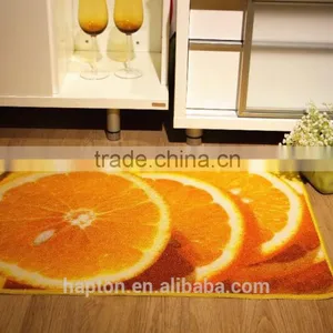 50*80cm Loop Pile Printing Carpet With Anti-slip Backing Latex/tpr Fluit Design Nylon Printing Mat thumbnail-2