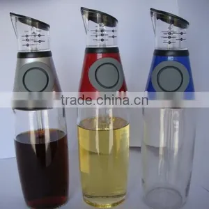 Press and Measure Olive Oil Glass Bottle- Salad Dressing Dispenser Infuser - Vinegar Pourer thumbnail-2