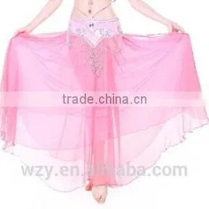 Ballroom China Supplier Two Layers Lady Chiffon Wholesale Belly Dance Skirt for Lady thumbnail-4