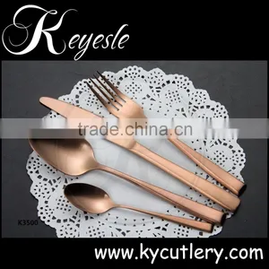 Copper Cutlery,stainless Gold Plated Flatware Quality Cutlery Set thumbnail-6