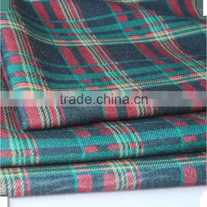 Plaid Double Side Brushed Blanket Fabric Polyester Visocse Printed Fabric thumbnail-6