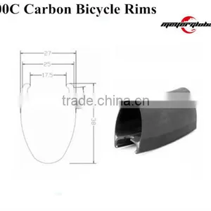 700c Full Carbon Clincher Road Bicycle Rims Chinese Carbon Rim 50mm Clincher Carbon Bike Rim thumbnail-4
