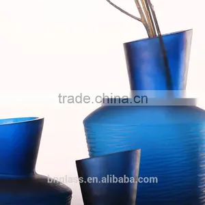 Promotion Modern Style Glass Vase Decor Cheap Blue thumbnail-3