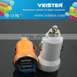 Speed Charge 5V 2.1A&1a Dual Port Usb Car Charger Power Adapter for Android Phones thumbnail-1
