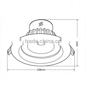 LED Downlight Down Light 12W Warm White 1000lm COB Downlight thumbnail-4