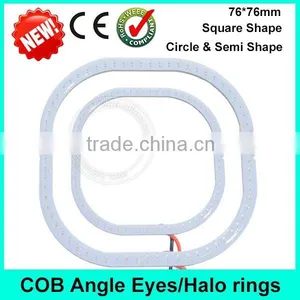 Square Led Cob Headlight Car Led Ring Light Halo Ring E46 Angel Eyes thumbnail-2