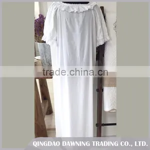 High Quality Embroidered Sleepwear Nightgown thumbnail-2