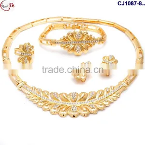 CJ1087 Gold Latest Italian Fashion Top High Quality Various Design Jewelry With Rhinestone Matching Dress for Party/wedding thumbnail-5