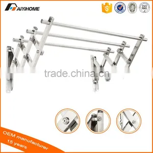 Outdoor Aluminium or Stainless Steel Clothes Rack,Retractable Clothes Hanger Wall Mounted Laundry Drying Racks thumbnail-1