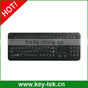 IP68 Dynamic Rated Washable Industrial Rubber Keyboard With Integrated Numeric Keypad thumbnail-1