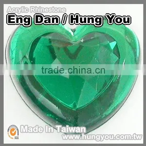 Best Offer Heart Shaped 18mm Acrylic Rhinestone thumbnail-2