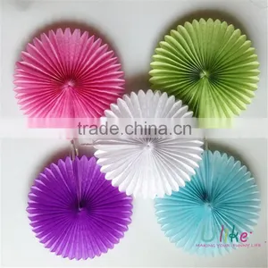 Popular Tissue Paper Fans Ceiling Decoration For Parties Elegant Party Decoration thumbnail-4