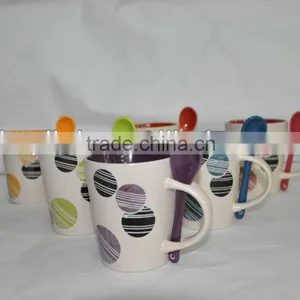 11oz Custom Printed Ceramic Mug With Spoon thumbnail-1