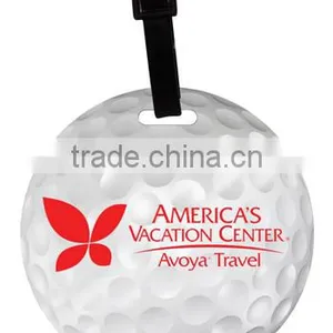 40-mil Promo Golf Ball Luggage Tags With Logo thumbnail-1