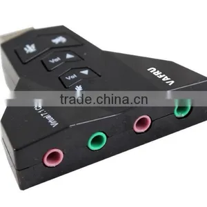 USB to 3D External Sound Card Audio Adapter Virtual 7.1 Channel CH Sound Mic Speaker Double Adaprter thumbnail-4