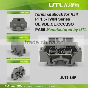 400V 18A Modular Din Rail Miniature Terminal Blocks For Any Kind Of Wires thumbnail-1