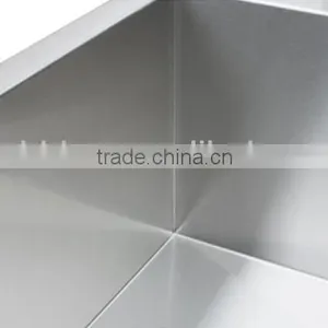 Zero Radius Handmade Stainless Steel Sink 32" x 19" x 10" Double Bowls (cUPC Approved,very Competitive Price!) thumbnail-4