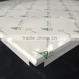 Beveled Edged Waterproof Suspended Aluminum/Metal Decorative Acoustic Ceiling Tiles 600x600mm thumbnail-1