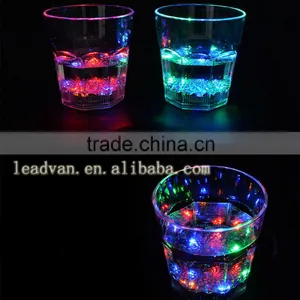 Factory Direct Water Induction Colorful Flash Light Emitting Octagonal Cup Whiskey Cup Wedding Bar Birthday Party Supplies thumbnail-2
