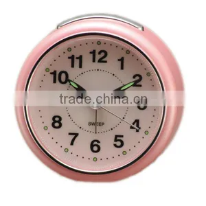 Round Shape Hand Size Silent Sweep Alarm Clocks thumbnail-1