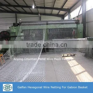 Zinc95% Al5% Coated Galfan Wire Gabion Box Made of Hexagonal Wire Mesh for Rockfall Netting thumbnail-1