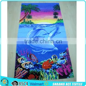 Lovely Seaworld Terry Velour Dolphin Beach Towel Reactive Printed Dolphin Beach Towel thumbnail-1