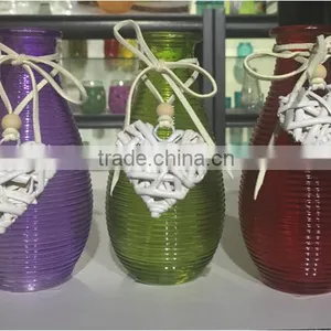 Cute Colorful Glass Vase With Heart Art thumbnail-1