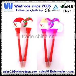 Flashing Xmas Pen Led Santa & Snowman Pen thumbnail-1