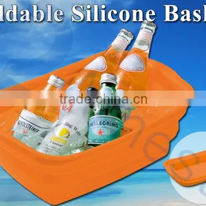 Silicone Kitchenware Sink Dish Strainer Washing Drainer Container Drink Cooler Accessories Gift Foldable Tub Storage Boxes 75557 thumbnail-1