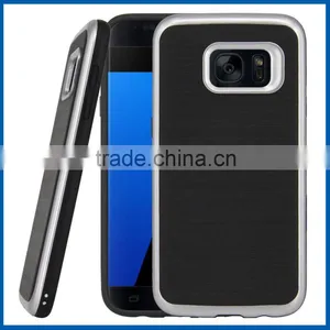 C&T Heavy Duty Brushed Metal Texture Hybrid Dual Layer Slim Protector Case Cover for Samsung Galaxy S7 thumbnail-1