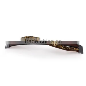 50PC Fashion Double Wrap Leather Bracelet Black Brown Crystal Leather Bangle Magnet Clasp thumbnail-3