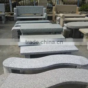 Hot Sale Black and Yellow Granite Stone Bench thumbnail-4
