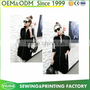 Korean Version Popular Trend Slim Fit Extra Long Stand Collar Hoodies Coat thumbnail-5