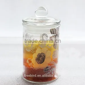 Colorful Jelly Candles in Clear Glass With Decoration Flower for Wholesale thumbnail-4