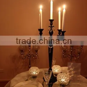 High Quality Cheap Tall Metal Candelabra With Bowl in Nickel Polish Finish for Weddings and Parties From India thumbnail-4