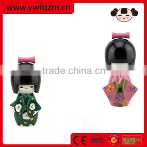White Chinese Ahndmade Wooden Dolls With Japanese Style for Gifts thumbnail-1