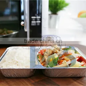 Two Compartments Alu Foil Food Container thumbnail-2