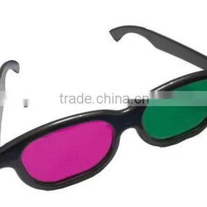 Plastic 3D Glasses Magenta Green Lenses thumbnail-1