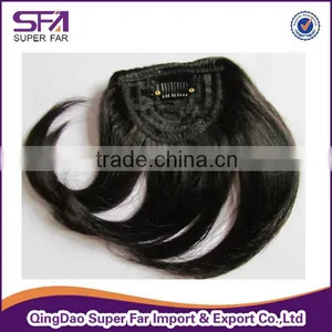 100% Human Indian Remy Hair Clip on Bangs thumbnail-1