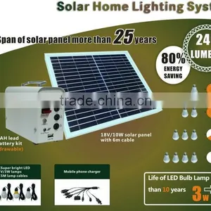 10W Portable Solar Light With Led Lamps and USB Port/solar Led Bulb thumbnail-1
