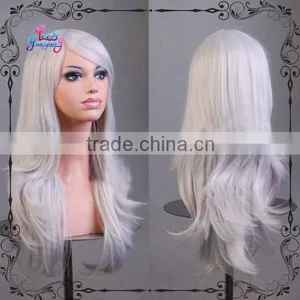 Long White Cosplay Wigs Synthetic Hair Wig thumbnail-1