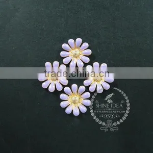 18mm Purple Flower Cabochon Setting Pendant Charm DIY Supplies Findings 1800145 thumbnail-1