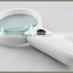 White 3X Optical Glass 75mm Magnifier LED thumbnail-1