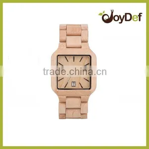 2016 Newest Eco Friendly Maple Wooden Unisex Watch With Japan Calendar Movement thumbnail-1
