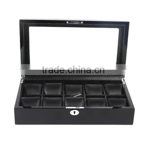 Chinese Factories Wholesale Custom Luxurious Wooden 10 Slot Watch Box, Piano Paint Beautiful Display Box thumbnail-3