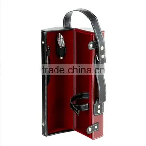 Wholesale Custom PU Leather Single Bottled Wine Box, Black Beautiful Gift Box thumbnail-3