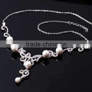 Fashion Dubai Custom Pearl Jewelry Set With Rhodium Plated thumbnail-6